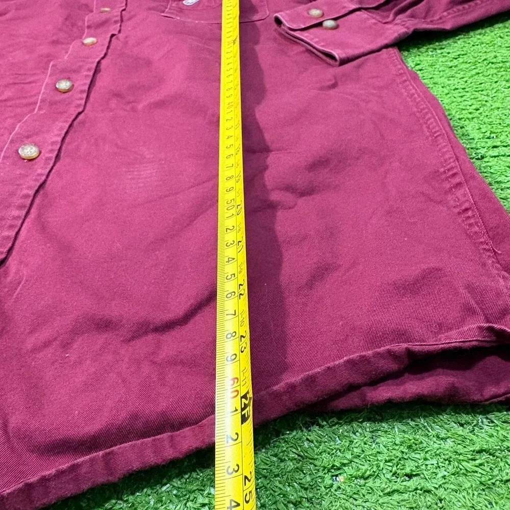 Ariat Maroon Boys Youth Size XL/18 Spellout Long Sleeve Button Down
